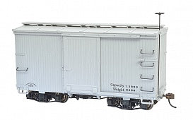 Bachmann 26553 On30 Spectrum 18' Freight Boxcar w/Murphy Roof Gray Data Only