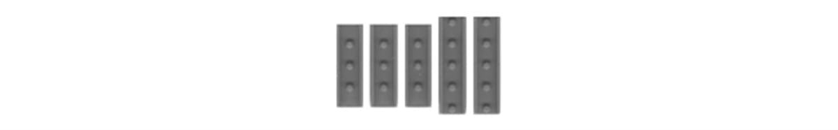 Tichy 2026 O Splice Plates 9" Channel (Rust Styrene) (26)