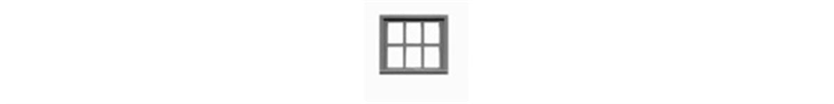 Tichy 8010 HO 42" x 36" 6-Lite Window (12)