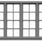 Tichy 8065 HO 180" x 64" 4/4 Double Hung Six Unit Window (Pack of 3)