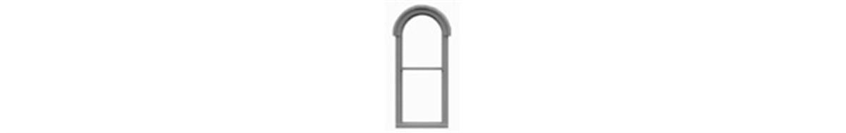 Tichy 8113 HO 24" x 72" 1/1 Round Top Window (Pack of 12)