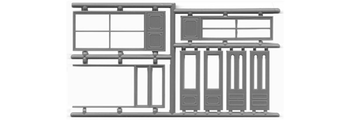 Tichy 8117 HO Storefront Sets w/2 Different Door Styles (Pack of 2)