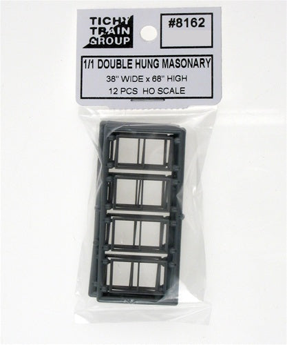 Tichy 8162 HO 38" W x 68" H 1/1 Double Hung Masonry Window (Pack of 12)