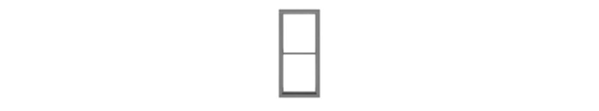 Tichy 8201 HO 30" x 72" 1/1 Double Hung Window (Pack of 12)