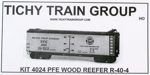 Tichy 4024 HO 40' Pacific Fruit Express Wood Reefer Kit