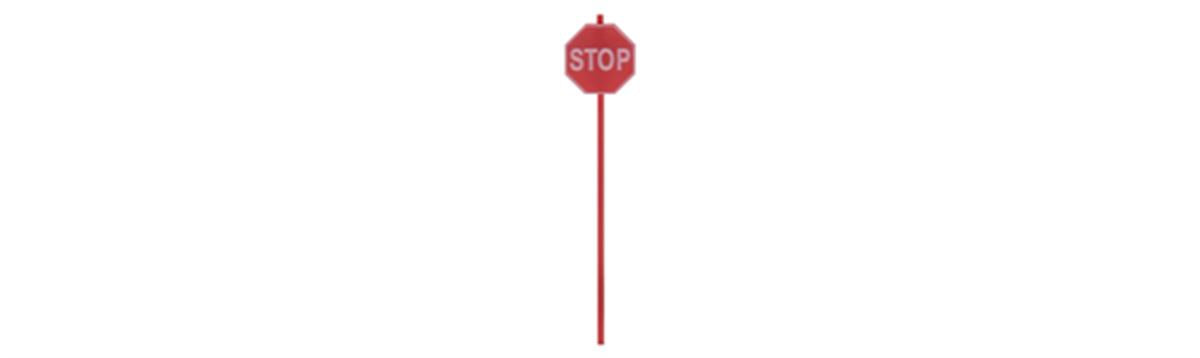 Tichy 8247 HO Red Modern Stop Sign (Pack of 15)