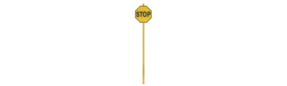 Tichy 8248 HO Yellow Early Stop Sign (Pack of 15)