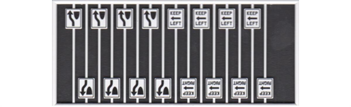 Tichy 8263 HO Miscellaneous Road Signs Keep Left&Keep Right Text&Picture