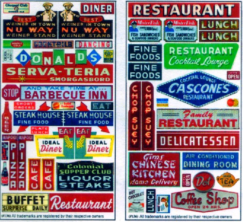 Blair Line 036 N Restaurant & Café Signs