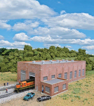 Walthers 933-3266 N Two-Stall 130' Brick Diesel House Kit