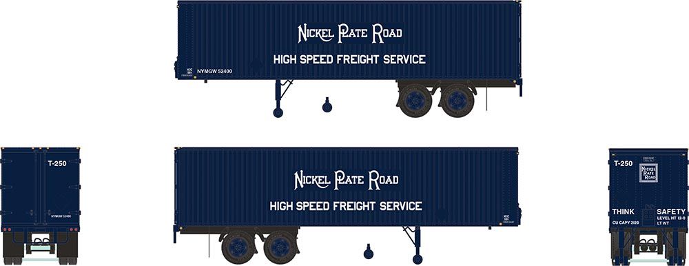 Rapido Trains 403012 HO NKP 35' Fruehauf Integral-Post Volume Van #T-271