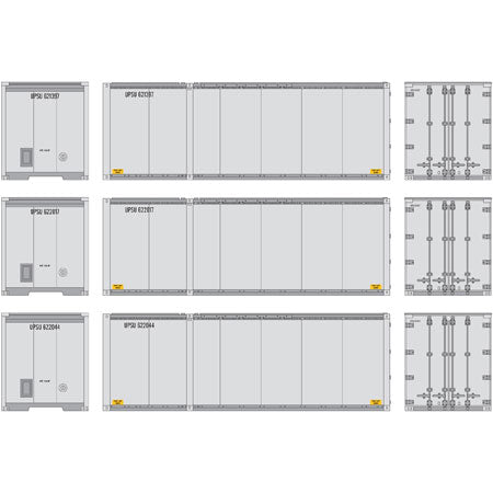 Athearn 17428 HO United Parcel Service 28' Containers RTR #1 (Set of 3)