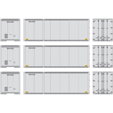 Athearn 17429 HO United Parcel Service 28' Containers RTR #2 (Set of 3)