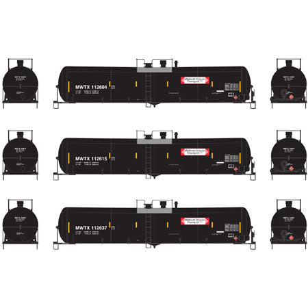 Athearn 6642 N MWTX 30,000-Gallon Ethanol Tank Car #2 (3)