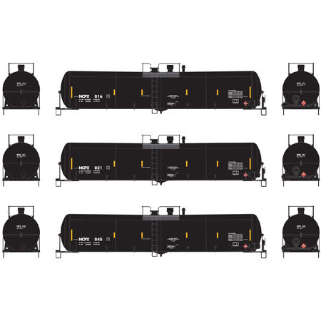 Athearn 6646 N NCPX 30,000-Gallon Ethanol Tank Car #2 (Set of 3)