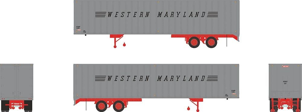 Rapido Trains 403036 HO Western Maryland 40' Fruehauf Exterior-Post Volume Van