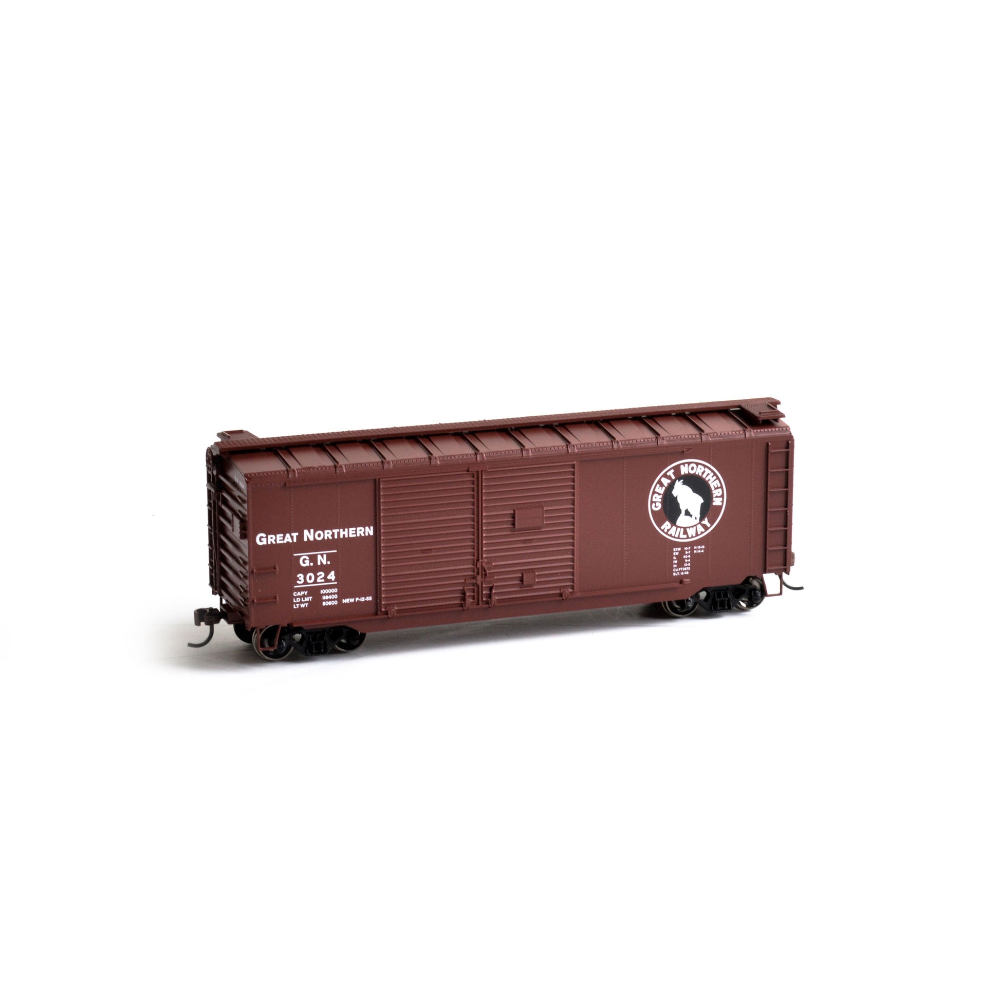 Athearn 14729 HO Great Northern 40' Double Door Box Car RTR #3024