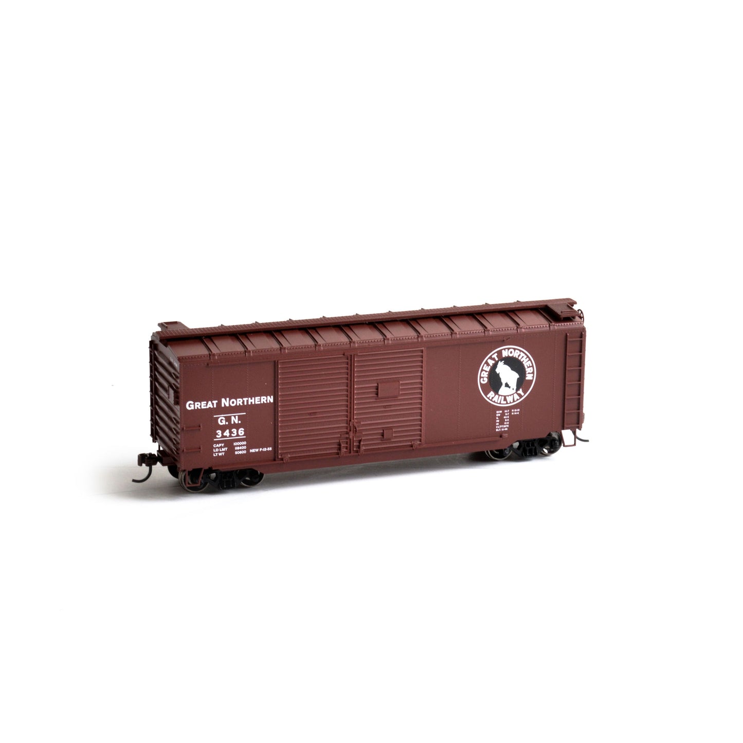 Athearn 14730 HO Great Northern 40' Double Door Box Car RTR #3436