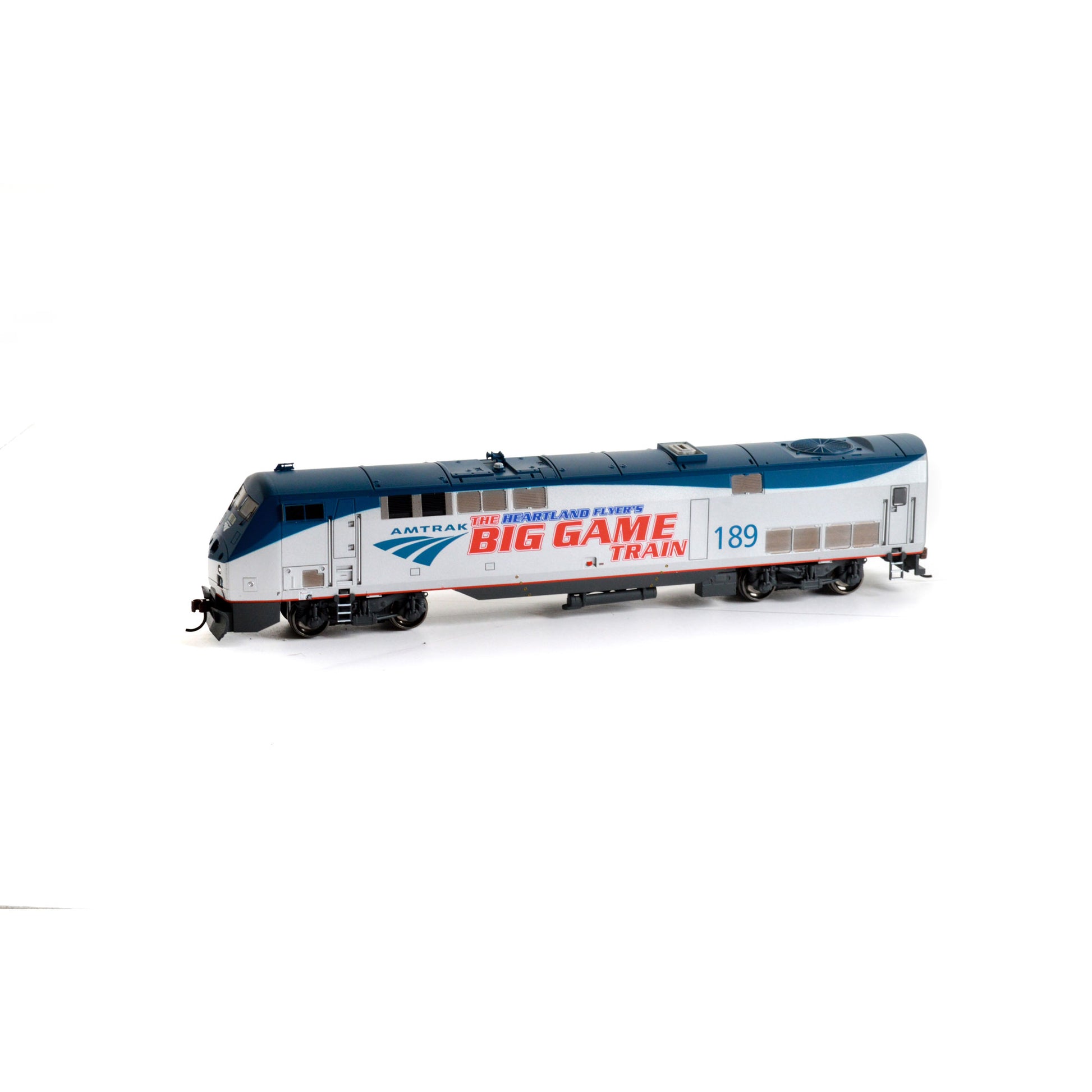 Athearn 88750 HO Amtrak/Phase V Big Game Train AMD103/P42 Diesel Locomotive #189