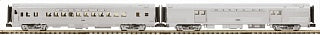 MTH 20-69280 O Santa Fe 70' ABS 2 Car Baggage/Coach Passenger Car (Ribbed)