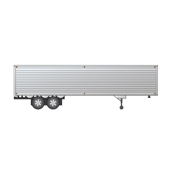 Rapido Trains 403065 HO Unlettered Silver 40' Fruehauf Fluted Side Volume Van