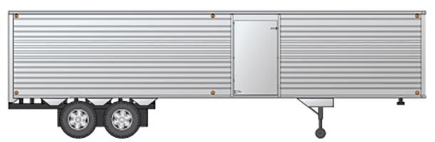 Rapido Trains 403066 HO Unlettered 40' Fluted Side Volume Van with Side Door