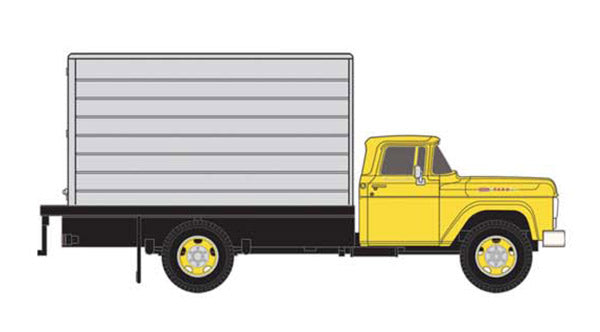 Classic Metal Works 30478 HO Mini Metals Yellow Cab 1960 Ford Box Truck