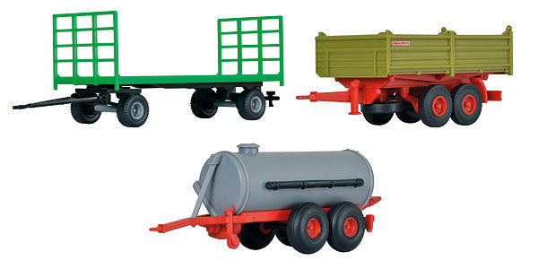 Kibri 10908 HO Agricultural Trailer (Set of 3)