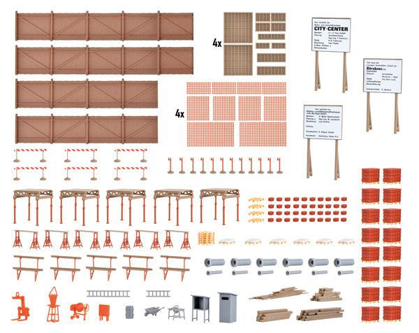 Kibri 38538 HO Scale Construction Site Accessories