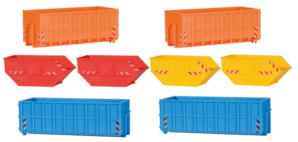 Kibri 38648 HO Roll Containers Assortment Kit (Set of 8)