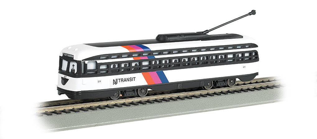 Bachmann 60506 HO New Jersey PCC Streetcar w/DCC, Sound & Sparking Trolley Pole