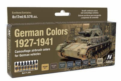 Vallejo Paint 71205 German Colors 1927-1941 Model Air Acrylic Paints (Set of 8)