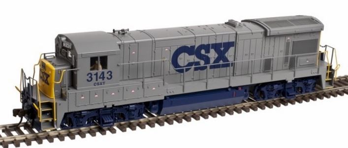 Atlas 10002053 HO CSX GE B23-7 Phase 1 Low-Nose Diesel Engine with Light #3143
