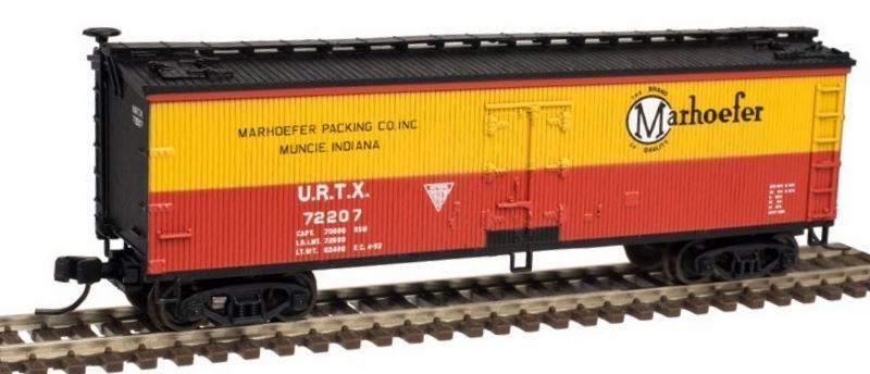 Atlas 50002677 N Marhoefer Packing 40' Wood Reefer Car #72207