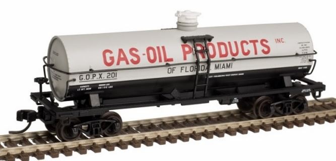 Atlas 20003734 HO Gas-Oil Products 11,000-Gallon Tank Car without Platform #201