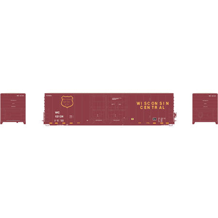 Athearn G63916 HO Wisconsin Central 50' PC&F Box with 8'& 6' #12124