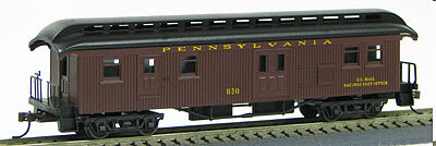Con-Cor 0001-000324 HO PRR Wood Open-Platform Baggage/Railway Post Office #840