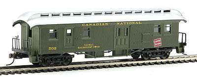 Con-Cor 0001-000332 HO Canadian National Wood Open-Platform Baggage/Railway #502