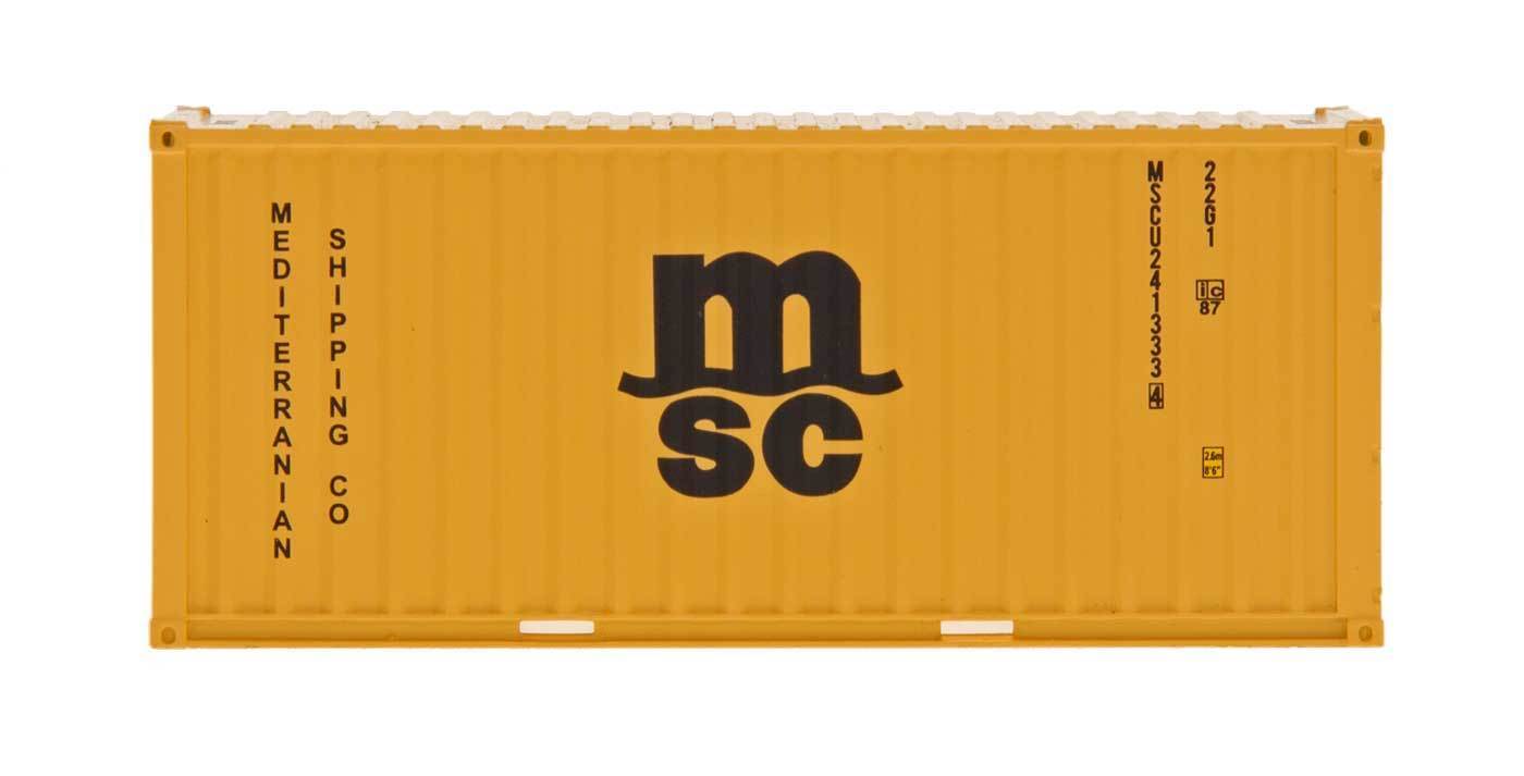 InterMountain 30055 HO 20' Mediterranian Shipping MSCU Container (2)