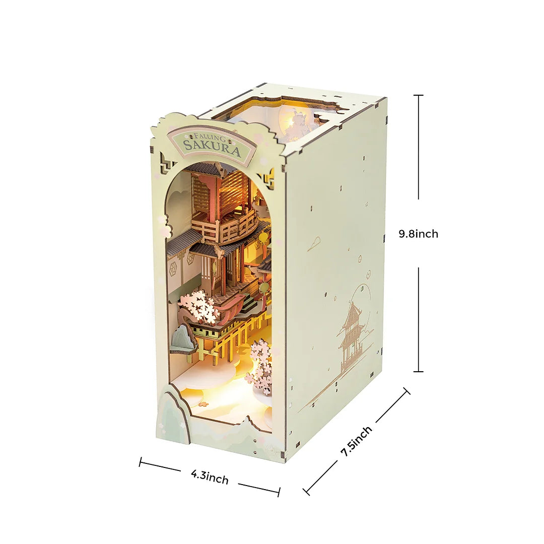 Robotime TGB05 Rolife Falling Sakura DIY Book Nook Shelf Insert