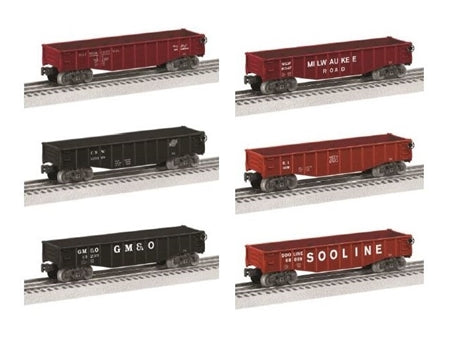 Lionel 6-84459 O Gondola Set, Assorted Midwest (6-Car Set)