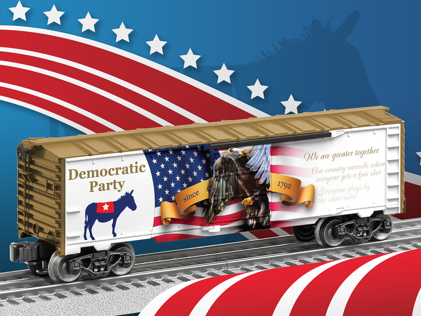 Lionel 6-83413 O The Democratic Party Boxcar