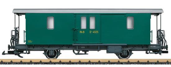 LGB 34553 G Rhaetian Railway RhB Type D2 Baggage Car - Ready to Run #D 4025