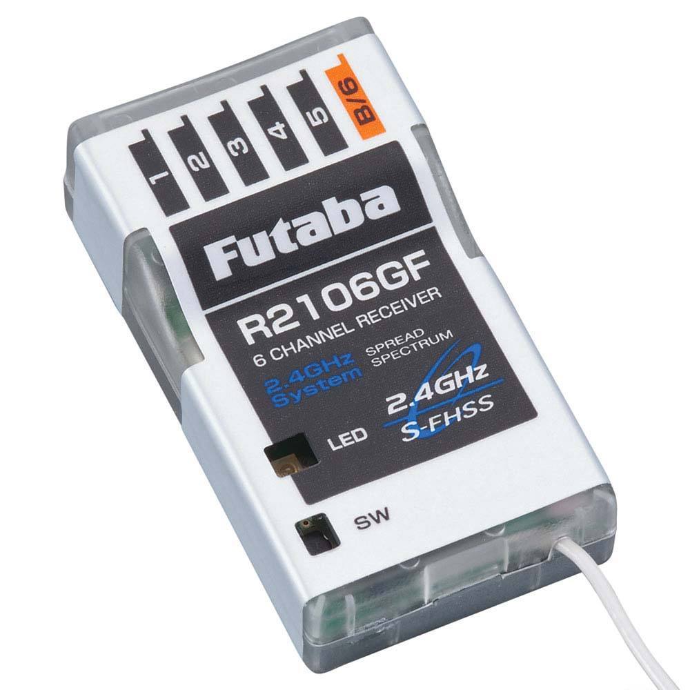 Futaba 01102201-3 R2106GF 2.4GHz S-FHSS 6-Channel Micro Receiver