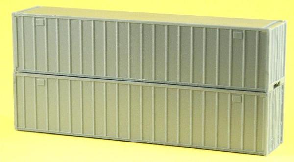 A-Line 25100 HO 40' Ribbed Undecorated Container Kit (Pack of 2)