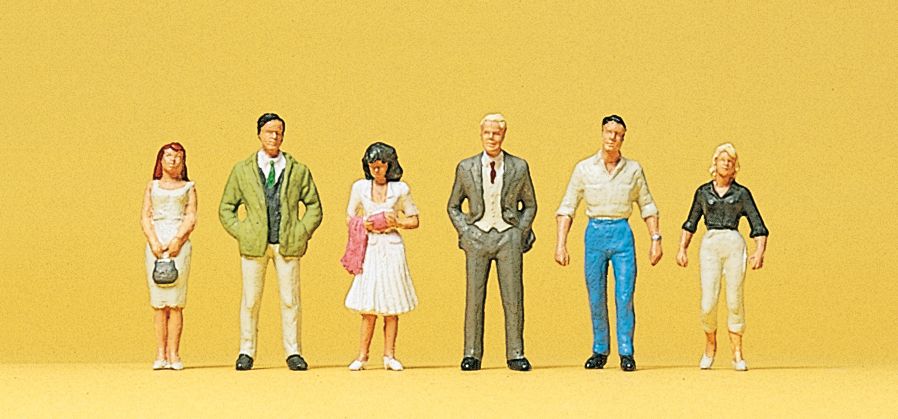 Preiser 10022 HO Standing Passers-by Figures (Set of 6)
