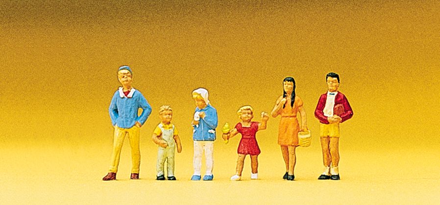Preiser 10023 HO Standing Children Figures (Set of 6)