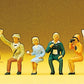 Preiser 10025 HO Seated Sports & Recreation Spectators Figures (Set of 6)
