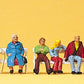 Preiser 10027 HO Seated Couples on Benches Figures (Set of 6)