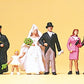 Preiser 10057 HO Wedding Participants with Protestant Pastor Figures (Set of 6)